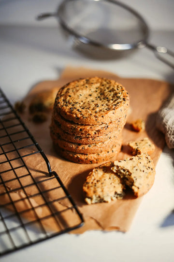 6 × Black Sesame and Pink Himalyan Salt Cookies sancha