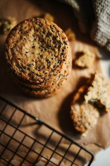 6 × Black Sesame and Pink Himalyan Salt Cookies sancha